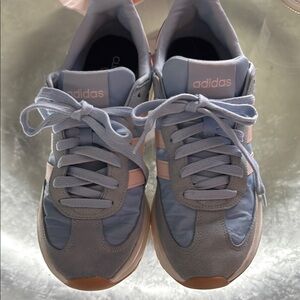 Adidas Pastel Blue and Pink Sneakers